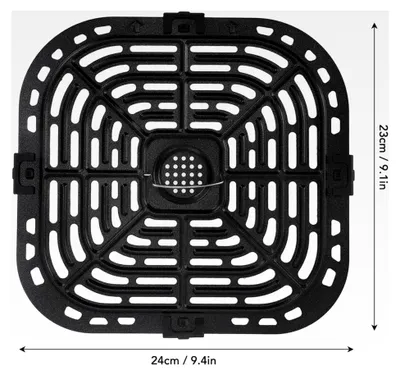 Produktbild von Ersatzgrillplatte für Luftfritteuse, quadratisch, Grillpfanne aus 304 Edelstahl