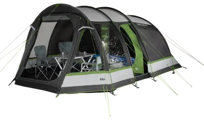 Produktbild von High Peak Bozen 6.0 - Camping - Festrahmen - Tunnelzelt - 6 Person(en) - 17,5 kg - Grün - Grau - Weiß
