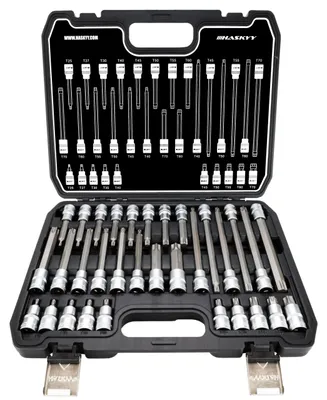 Immagine prodotto di Set di 32 chiavi a bussola Torx, da T25 a T80, con inserti a cacciavite, set di utensili