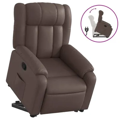 Produktbild von vidaXL Relaxsessel mit Aufstehhilfe Braun Kunstleder