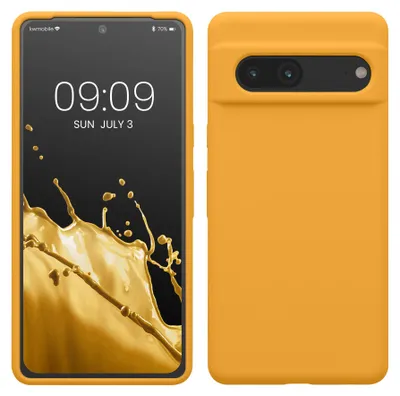Produktbild von kwmobile Handyhülle für Google Pixel 7 Hülle, für Pixel 7 Case - Hülle Silikon - kabelloses Laden - Mango