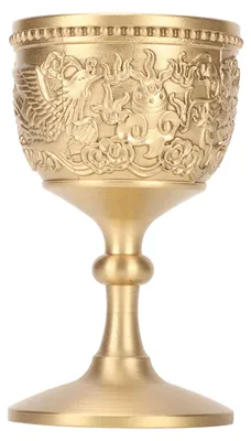 Obrázok produktu pre Zlatý pohár v retro štýle s reliéfom, zosilnená mosadz, luxusný, elegantný pohár na párty, banket, svadbu