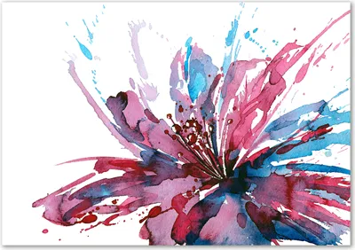 Produktbild von Tulup® Glas-Bild - 100 x 70 - Wandbild aus Glas - Wandkunst - Wandbild hinter gehärtetem Sicherheitsglas - Kunst: modern & klassisch - Abstrakte Blume - Rosa
