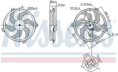 Produktbild von NISSENS 850093 Kühlerlüfter