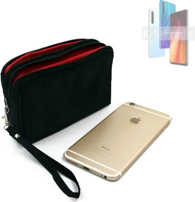 Produktbild von K-S-Trade Schutz Hülle Handy Hülle kompatibel mit Xiaomi Redmi Note 8 2021 Gürteltasche Travelbag Handytasche mit Zusatzfächern, schwarz