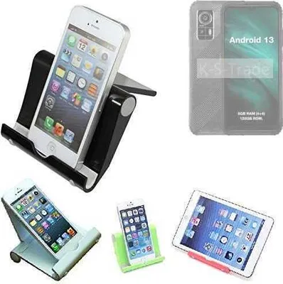 Produktbild von K-S-Trade Handy-Ständer kompatibel mit AGM H6 Lite faltbarer Tischständer Smartphone Tablet Halterung Reise