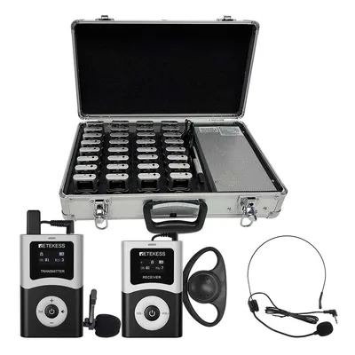 Produktbild von Retekess T130U (T130 4rd) Tour Guide System Set, 200M, U-Band-Reiseführersystem, Ladekoffer mit 32 Steckplätzen, Ladekoffer mit 60 Steckplätzen
