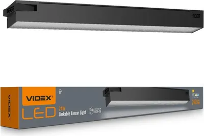 Produktbild von LED-Linienleuchte VIDEX 24 W, 0,6 m, 5000 K, 2400 lm, schwarz