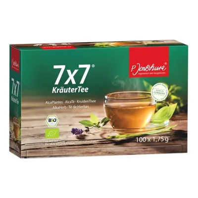 Produktbild von P. Jentschura 7x7 KräuterTee | 100 Beutel | 49 Kräuter | vielseitig einsetzbar | für Säure-Basen-Balance | mild |