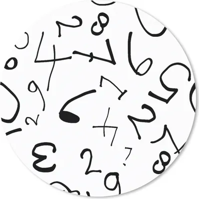 Produktbild von MuchoWow® Mauspad Mousepad Zahlen - Figuren - Muster - Schwarz und weiß 20x20 cm - Mousepads - Maus Mat - Pad - Mausunterlage - Schreibtischmatte