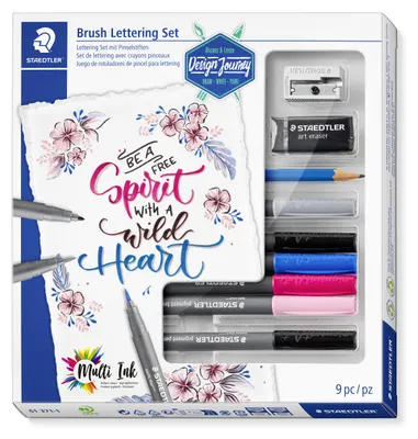 Produktbild von STAEDTLER pigment brush 371 Fasermaler mit Pinselspitze, "Brush Lettering Set"