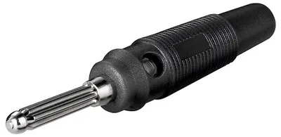 Image de goobay Bananen Stecker mit Querloch 4 mm trittfest schwarz (Bulk)