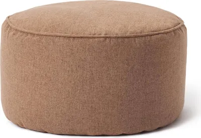 Produktbild von Lumaland Comfort Line Sitzsack-Hocker 25 x 45 cm - Indoor - Runder Sitzpouf, Bodenkissen Bean Bag Pouf - Braun