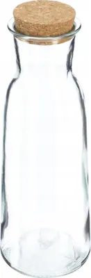 Image de Carafe en verre - Carafe à eau et à vin - 1 litre - Avec bouchon - e FCM
