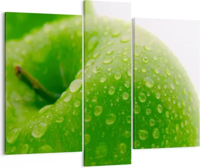 Produktbild von Bild auf Leinwand - Leinwandbild - Apfel Obst Vitamin Gesundheit - 95x80cm - Wand Bild - Wanddeko - Leinwanddruck - Bilder - Kunstdruck - Wanddekoration - Leinwand bilder - Wandkunst - CB95x80-1335