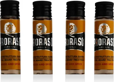 Produktbild von Proraso Wood and Spice Hot Beard Treatment Oil 4 x 17 ml