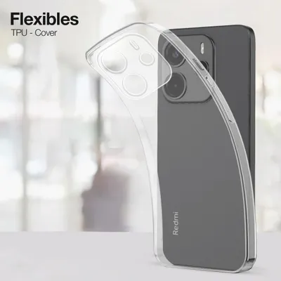 Produktbild von Handyhülle für Xiaomi Redmi Note 14 Hülle Transparent Flexibel Elastisch Case Cover Backcover Schutzhülle
