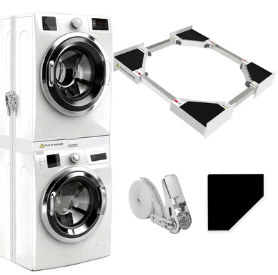 Stapelset für Waschmaschine und Trockner, verstellbar 46-66 cm