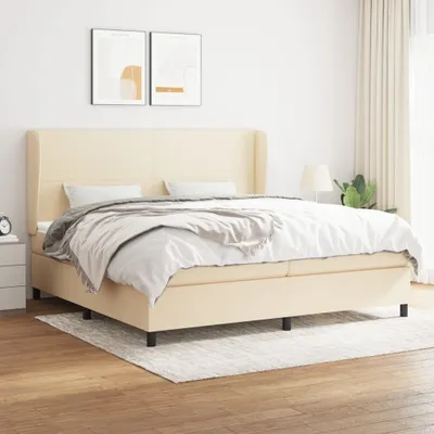 Produktbild von Maison Exclusive - Boxspringbett mit Matratze Creme 200x200 cm Stoff