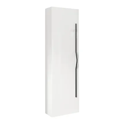 Produktbild von Badezimmerschrank PILAR Weiß Hochglanz 45 x 160 x 25 cm Hochschrank Badschrank Badregal