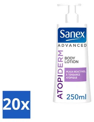 Productafbeelding van 20 x Sanex Advanced Atopiderm Lichaamslotion voor droge en gevoelige huid, 250 ml - Voordeelverpakking - 20 stuks