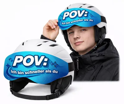 Obrázek produktu pro Ochranný obal Ferocity na hledí lyžařské helmy z neoprenu, motiv POV, univerzální velikost S-L [165]