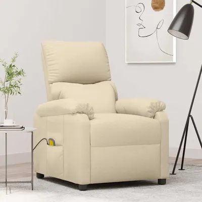 Obrázok produktu pre masážne kreslo vidaXL Cream Fabric