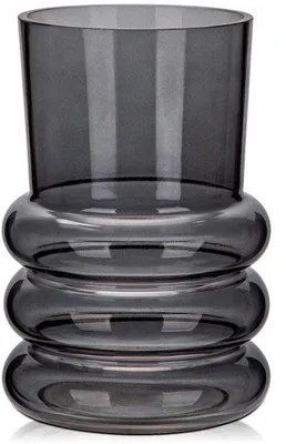 Obrázok produktu pre Moderná sklenená stolová váza na kvety, výška 18 cm, čierna, dekoratívna sklenená váza na kvety, stolová dekorácia, do kancelárie, do kuchyne, svadobný dar.