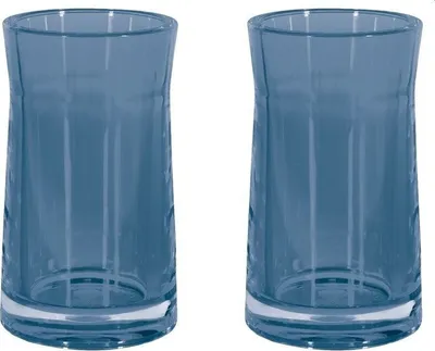 Produktbild von Spirella Zahnputzbecher Zahnbürstenhalter Sydney Clear Blau - 2 Stück