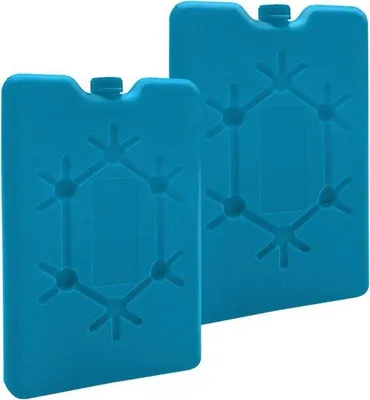 Produktbild von Kühlelemente Set 2 blau 16x11cm flach für Lunchbox Schulranzen Camping Picknick
