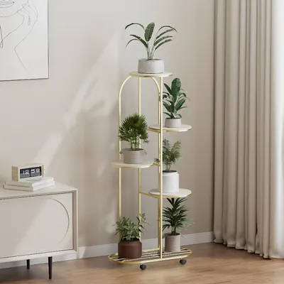 Zdjęcie produktu dla Pflanzenständer Blumenständer Metall Gold