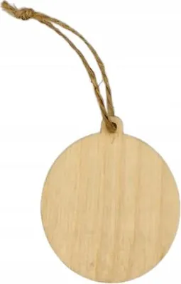 Produktbild von Holzanhänger für den BUBBLE CHRISTMAS TREE, 1 Stück + Schnur, Durchmesser 8 cm, Dicke 3 mm