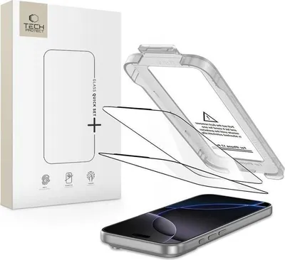 Image de Tech-Protect Quick Set+ 2-Pack Verre trempé pour Iphone 17 Pro - Noir