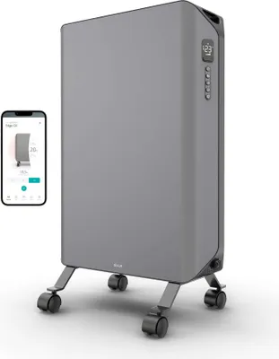 Produktbild von Duux Edge Oil – Smarter Ölradiator mit Thermostat – 2000W Ölgefüllter Heizkörper mit Boost-Modus – Grau