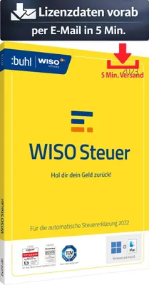 Produktbild von WISO Steuer 2023 (für das Steuerjahr 2022) (1 User - 1 Jahr) ESD Finanzen, Steuer Recht 5 Min. Versand als Download per Mail