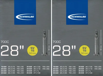 Produktbild von 2x Schwalbe SV 15 Schlauch 28" 18/28-622 Sclaverand 50mm SV15 22/25-630