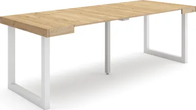 Immagine prodotto di TAPA Consolle allungabile, 222x90x73cm, Per 10 persone, Gambe in legno, Rovere