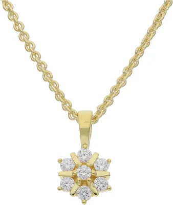 Produktbild von JuwelmaLux Anhänger 925/000 Sterling Silber gold plattiert mit Zirkonia JL39-02-0736
