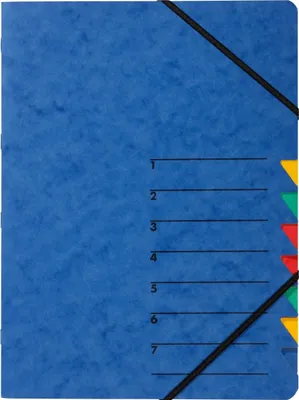 Produktbild von PAGNA Ordnungsmappe Easy 7 Fächer 1-7 blau 5Stk.