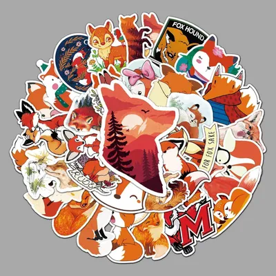 Productafbeelding van Sticker set: 50 stuks, waterdicht, vinyl, geschikt voor kinderen, auto, laptop, fiets, skateboard, bagage