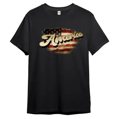 Produktbild von PAULGOS Herren T-Shirt "Vintage Amerika Flagge"
