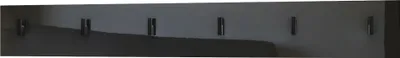 Produktbild von Vladon Wandgarderobe Wandpaneel Garderobenpaneel Linea, Germany, in Schwarz Hochglanz