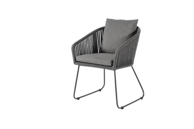 Produktbild von Diamond Garden Stuhl KOS, Edelstahl Dunkelgrau / Rope Dunkelgrau / Kissen Sunproof (100 % Polypropylen) Dunkelgrau