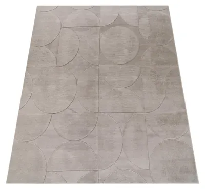 Produktbild von Paco Home Teppich Wohnzimmer Kurzflor Boho Skandi Design Geometrisches Muster Einfarbig 160x220 cm