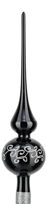 Produktbild von Weihnachtsbaumspitze Groß 35cm in Hochglanz Schwarz