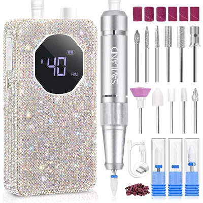 Elektrische Nagelfeile 40.000 U/min, 4000 mAh, wiederaufladbar