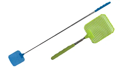 Produktbild von 2 X Fliegenklatsche AUSZIEHBAR Bunte Farben teleskop 26 bis 72 cm Mücken Klatsche