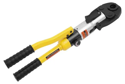 Obrázek produktu pro Hydraulické krimpovací kleště, vyměnitelné matrice, robustní konstrukce, žluté