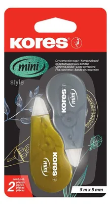 Obrázok produktu pre korekčný roller, 5 mm x 5 m, KORES "Mini", strieborná/zlatá