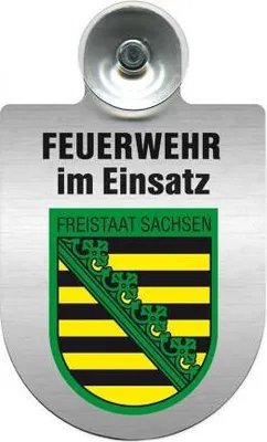 Produktbild von Einsatzschild Windschutzscheibe incl. Saugnapf - Feuerwehr im Einsatz - 309355 Color - Region Freistaat Sachsen